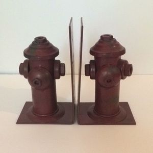 Unique Distressed Fire Hydrant Bookends